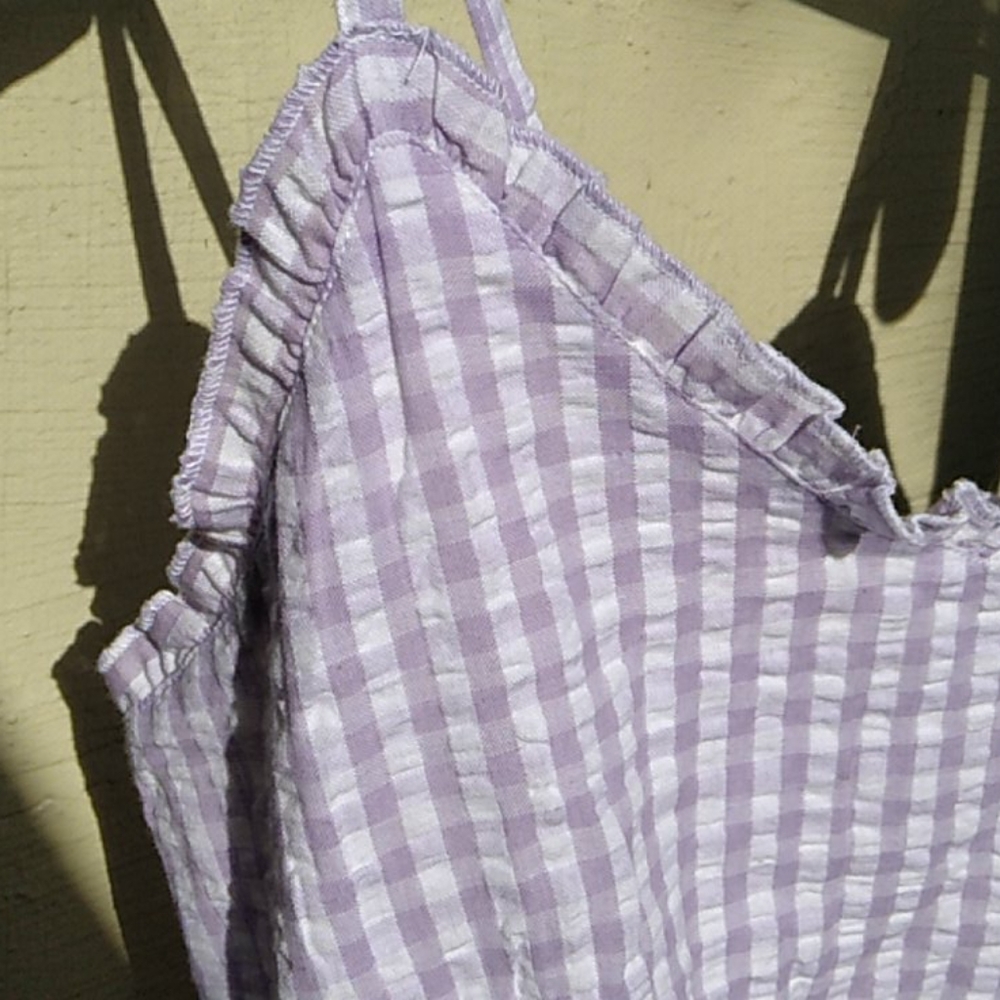 Nwt Lavender &White Gingham Tank (S) - Picture 6 of 10